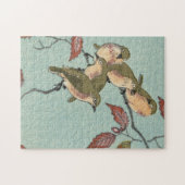  Japanse groene kunstvogels Legpuzzel (Horizontaal)