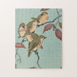  Japanse groene kunstvogels Legpuzzel