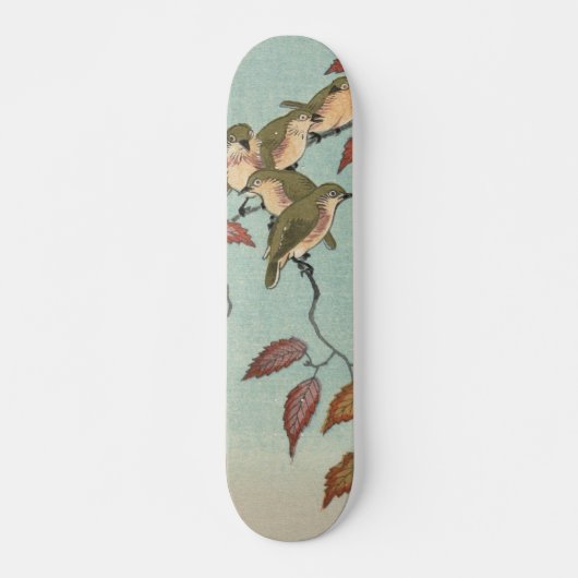  Japanse groene kunstvogels Persoonlijk Skateboard (Voorkant)