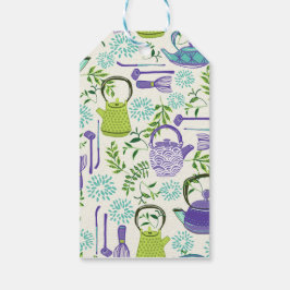 Japanse Groene Theepot Design Cadeaulabel