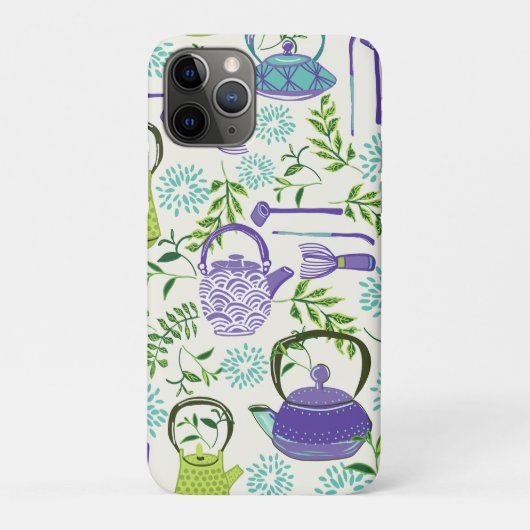 Japanse Groene Theepot Ontwerp Case-Mate iPhone Case (Achterkant)