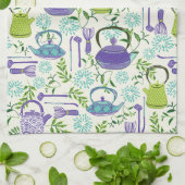 Japanse Groene Theepot Ontwerp Theedoek (Gevouwen)