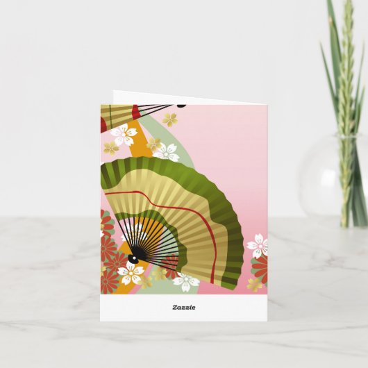 Japanse groene Ventilator 3 Kaart (Achterkant)