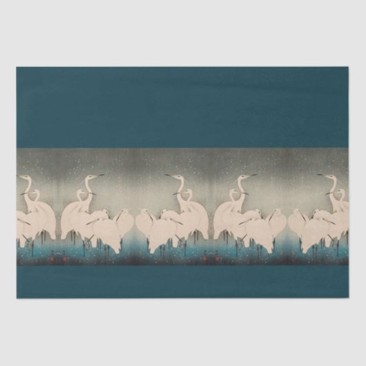 Japanse groeten in Sneeuwvrij Azië Weefpapier Tissuepapier (Voorkant)