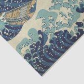 Japanse Grote Golf van Kanagawa door Hokusai Tissuepapier (Detail)