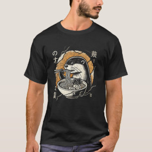 Japanse Grotkunst Wilde Noedel Liefhebber Otter Ra T-shirt