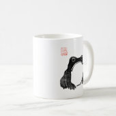 Japanse Grumpy Frog Pad Ontevreden Dier Grappig Koffiemok (Voorkant rechts)