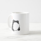 Japanse Grumpy Frog Pad Ontevreden Dier Grappig Koffiemok (Voorkant links)