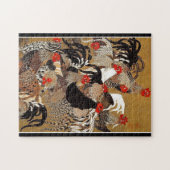 Japanse Hanen en Kuikens Legpuzzel (Horizontaal)