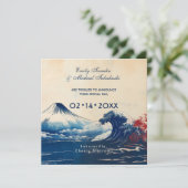 Japanse harmonie met Fuji Save The Date (Staand voorkant)