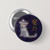 japanse heksenkat ronde button 5,7 cm (Voorkant /achterkant)