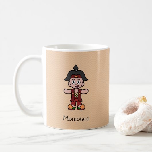 Japanse held Peach Boy Momotaro Koffiemok (Met donut)