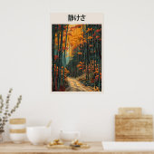 Japanse herfst bamboebos kunstprint Aziatisch Poster (Keuken)