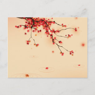 Japanse herfst kunst briefkaart