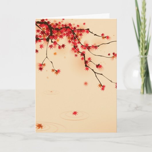 Japanse herfst kunst kaart (Voorkant)