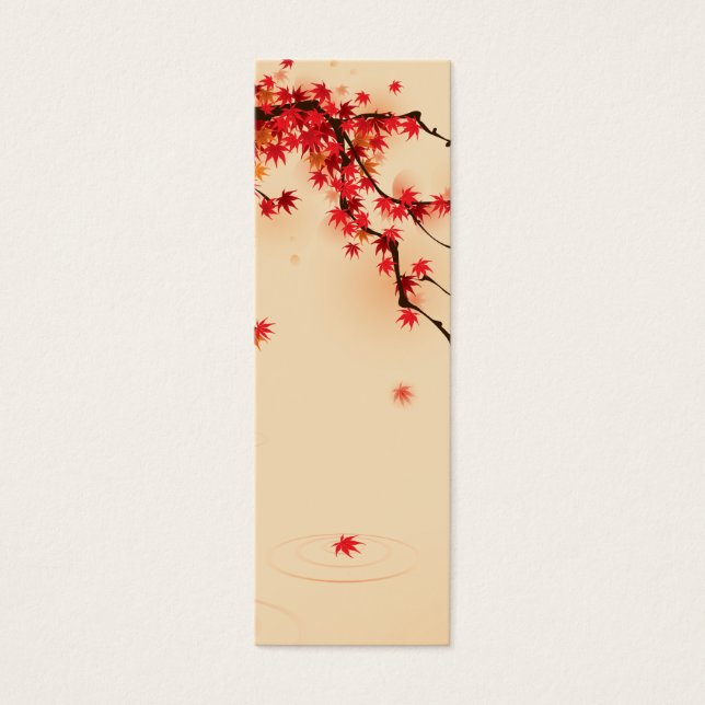Japanse herfst kunst mini visitekaartjes (Voorkant)
