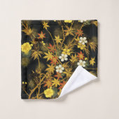 Japanse Herfstbladeren Antieke Botanische Bad Handdoek (Wasdoekje)