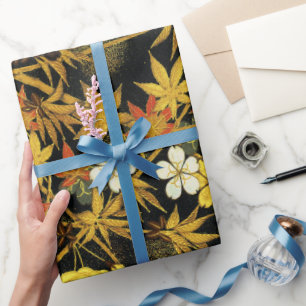 Japanse Herfstbladeren Antieke Botanische Cadeaupapier