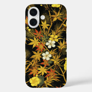Japanse Herfstbladeren Antieke Botanische iPhone 16 Hoesje