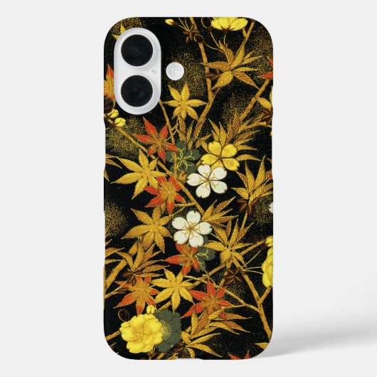 Japanse Herfstbladeren Antieke Botanische Case-Mate iPhone Case (Achterkant)