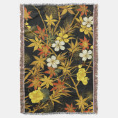 Japanse Herfstbladeren Antieke Botanische Deken (Voorkant Verticaal)