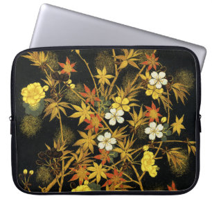 Japanse Herfstbladeren Antieke Botanische Laptop Sleeve