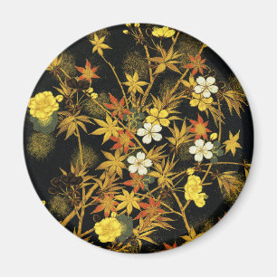 Japanse Herfstbladeren Antieke Botanische Magneet