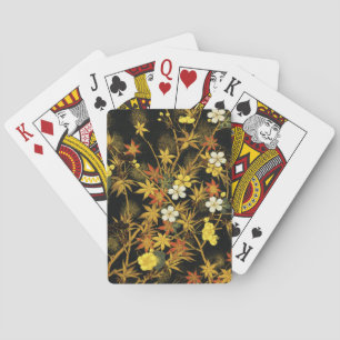 Japanse Herfstbladeren Antieke Botanische Pokerkaarten