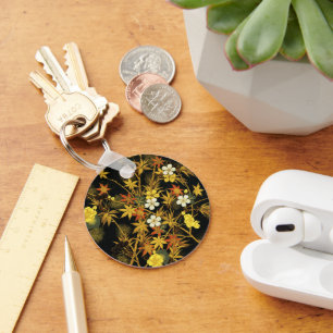 Japanse Herfstbladeren Antieke Botanische Sleutelhanger