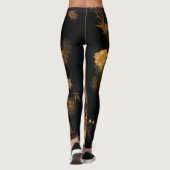 Japanse herfstbloemen & kunst leggings (Achterkant)