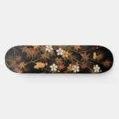 Japanse herfstbloemen &  kunst persoonlijk skateboard (Horizontaal)