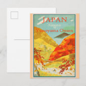 Japanse  herfstreisposter briefkaart (Voorkant / Achterkant)