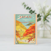 Japanse  herfstreisposter briefkaart (Staand voorkant)