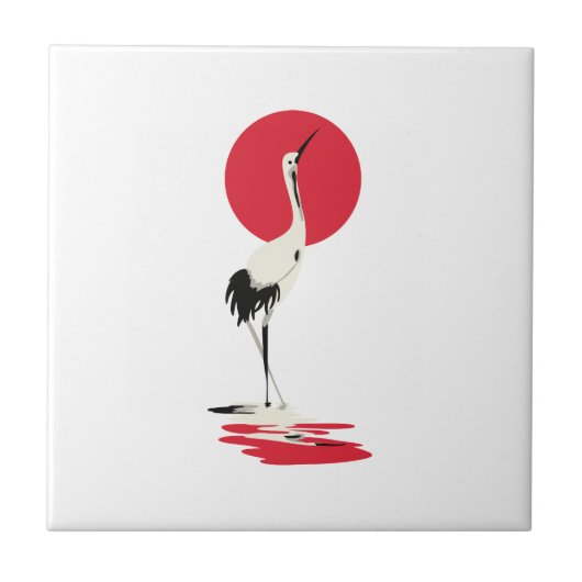 Japanse heron tegeltje (Voorkant)