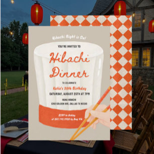 Japanse Hibachi-diner verjaardagsfeest Kaart