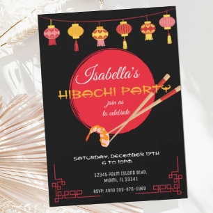 Japanse Hibachi Dinner Party Uitnodiging Verjaarda