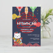 Japanse Hibachi Dinner Party Uitnodiging Verjaarda (Staand voorkant)