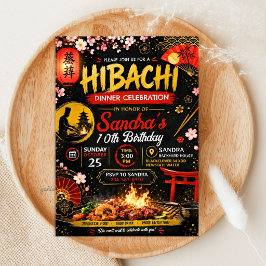 Japanse Hibachi Verjaardag - Grill Thema Kaart