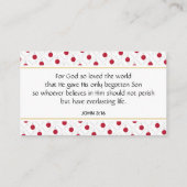 JAPANSE HINOMARU Christelijke Schrift Johannes 3:1 Visitekaartje (Achterkant)