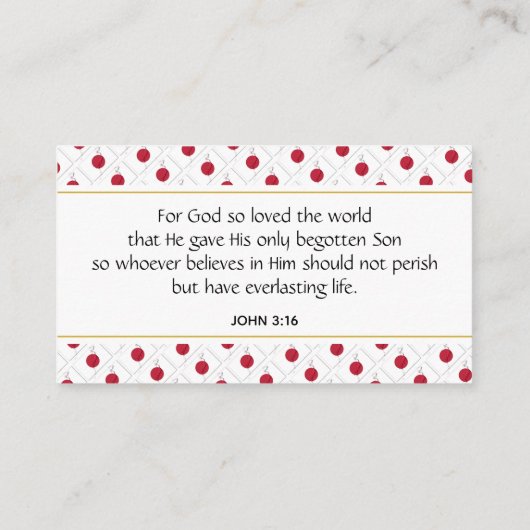 JAPANSE HINOMARU Christelijke Schrift Johannes 3:1 Visitekaartje (Achterkant)