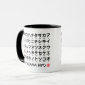 Japanse Hiragana- en Katakana-tafel (Lucky Cat) Mok (Voorkant links)