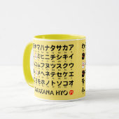 Japanse Hiragana- en Katakana-tafel (Lucky Cat) Mok (Voorkant links)