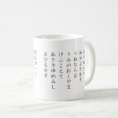 Japanse Hiragana-Mok: IROHA Koffiemok (Voorkant rechts)