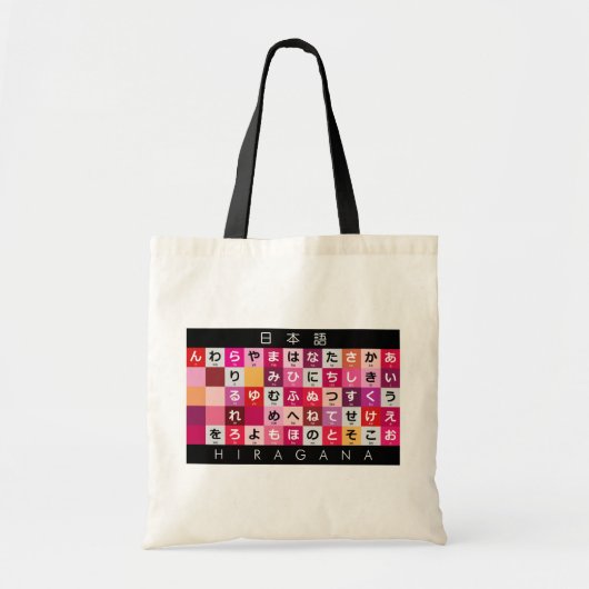 Japanse Hiragana-tabel Tote Bag (Voorkant)