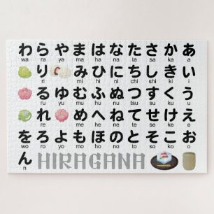 Japanse Hiragana-tabel (Wagashi) Legpuzzel