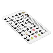 Japanse Hiragana-tabel (Wagashi) Magneet (Rechterzijde)