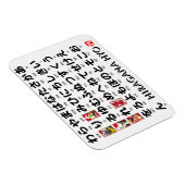 Japanse Hiragana-tafel (Hanafuda) Magneet (Rechterzijde)