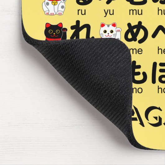 Japanse Hiragana-tafel (Lucky Cat) Muismat (Hoek)