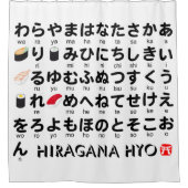 Japanse Hiragana-tafel (Sushi) Douchegordijn (Voorkant)