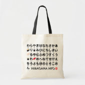 Japanse Hiragana-tafel (Sushi) Tote Bag (Voorkant)